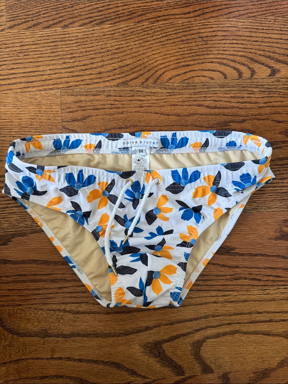 Parke & Ronen Blue & Yellow Floral Print